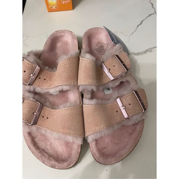 Birkenstock Arizona Shearling Suede Leather Size 38 - Picture 7 of 12